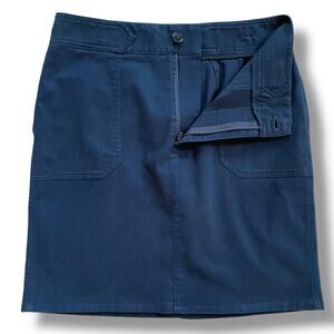 Vintage Lauren Ralph Lauren Mini Pencil Skirt Sz 10 Navy Blue Academia Preppy